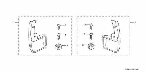 Acty Truck Genuine HH5 HH6 Mudguard Rear Protects the lower part of body side